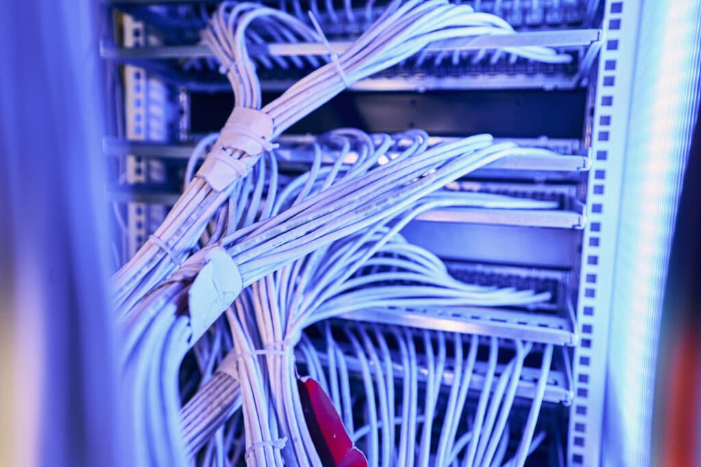 Professional network cabling setup by Pro-TechT.