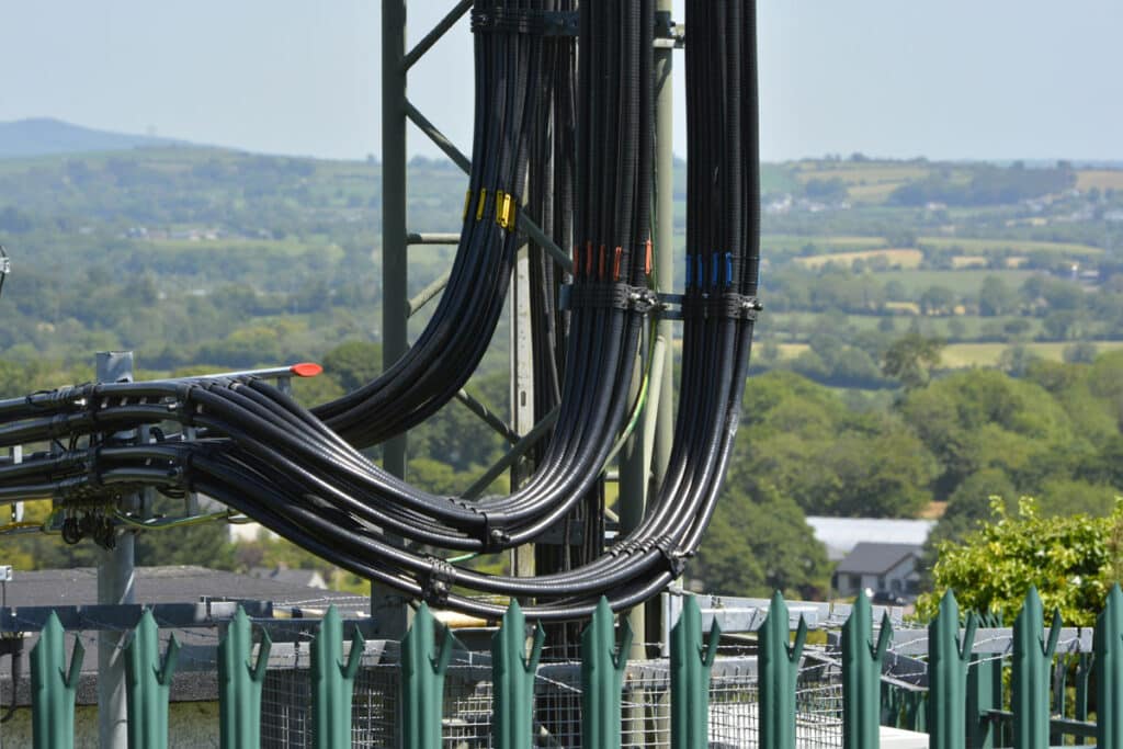 Pro-TechT secure outdoor cable routing for data systems.