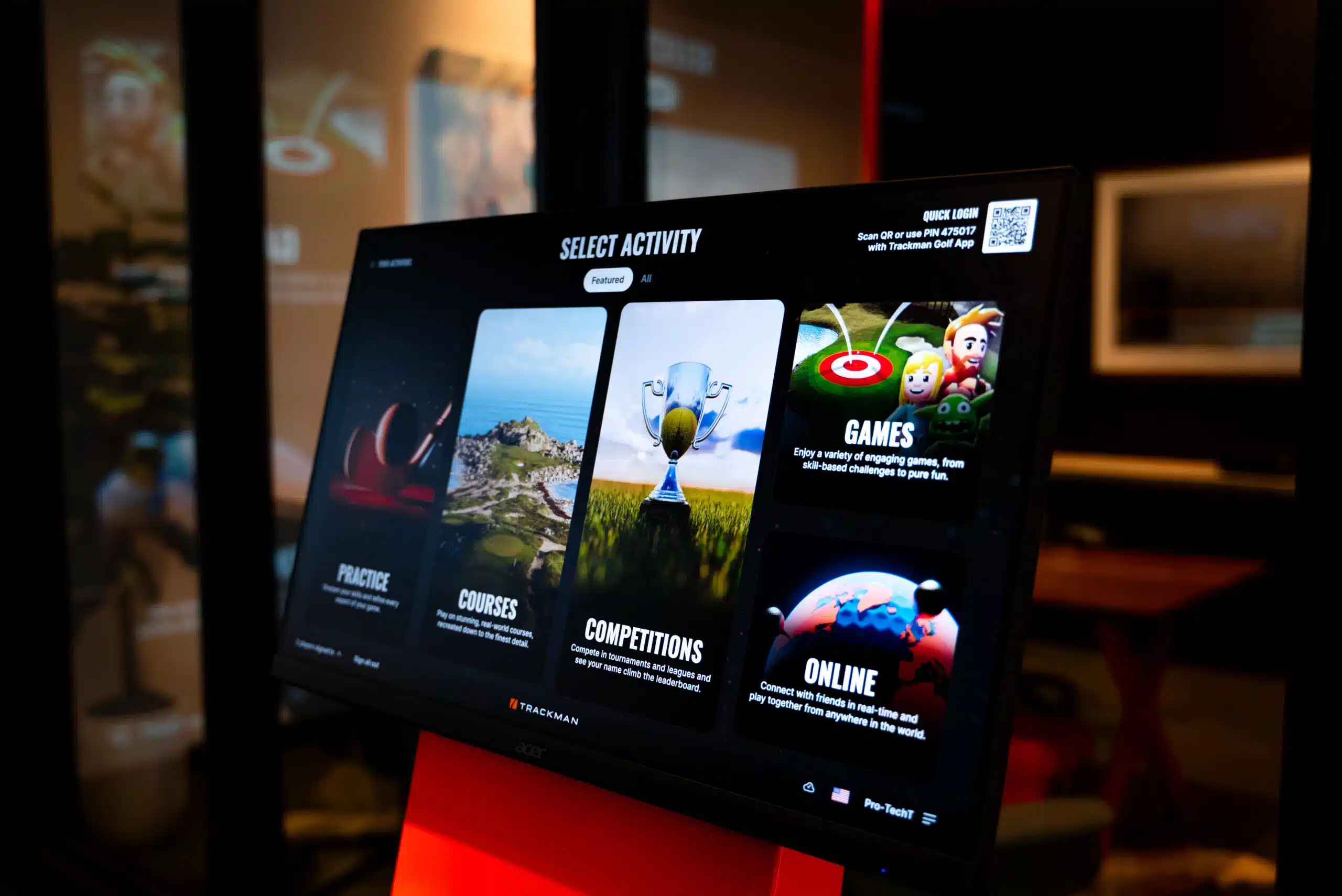 Trackman golf simulator system with interactive display installed in Dallas, TX